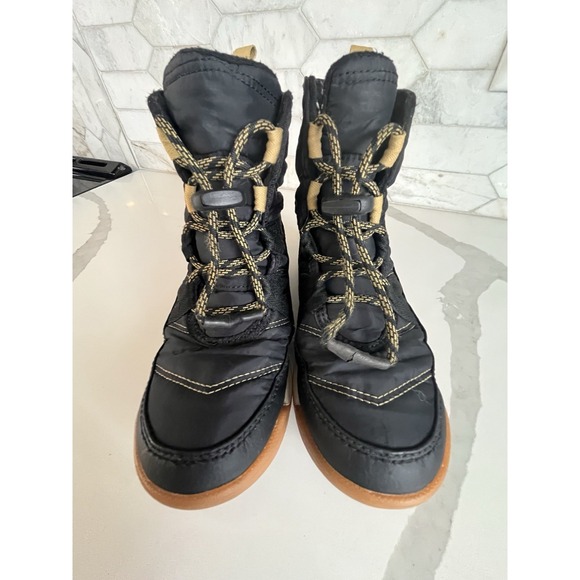 Sorel Youth Whitney II Short Lace Boots Black Snow Winter Little Kids Baby sz 1 - Picture 3 of 7